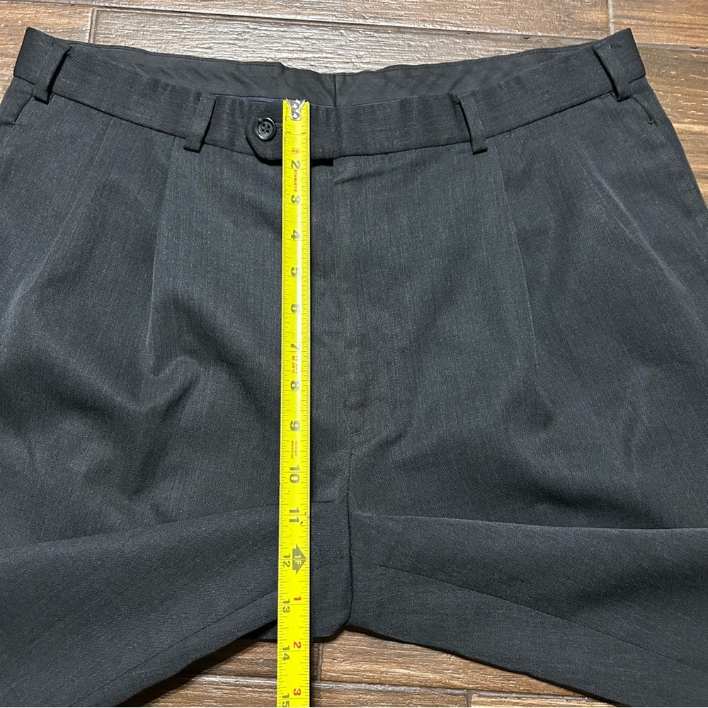 36x23 Brooks Brothers Men’s Wool Pleated Dress Pants Gray Cuffed Legs 36 Short - Picture 5 of 9